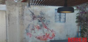 Mural Antiguo San Jorge Dragon 300x100000